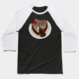 Heart-Shaped Lava Cake Baseball T-Shirt